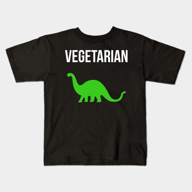 Vegetarian Dinosaur Kids T-Shirt by charlescheshire